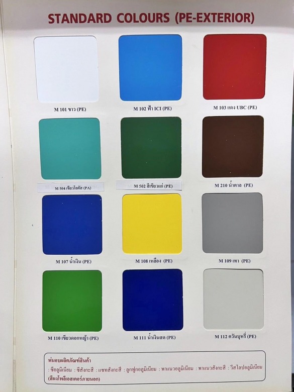แผ่นอลูมิเนียมสีทำป้าย
